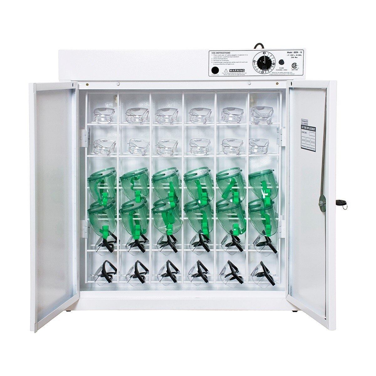 GGSN10 | Goggle Sanitizer, UV Sanitizing Cabinet, Holds 36 GGSN10 | Goggle Sanitizer, UV Sanitizing Cabinet, Holds 36